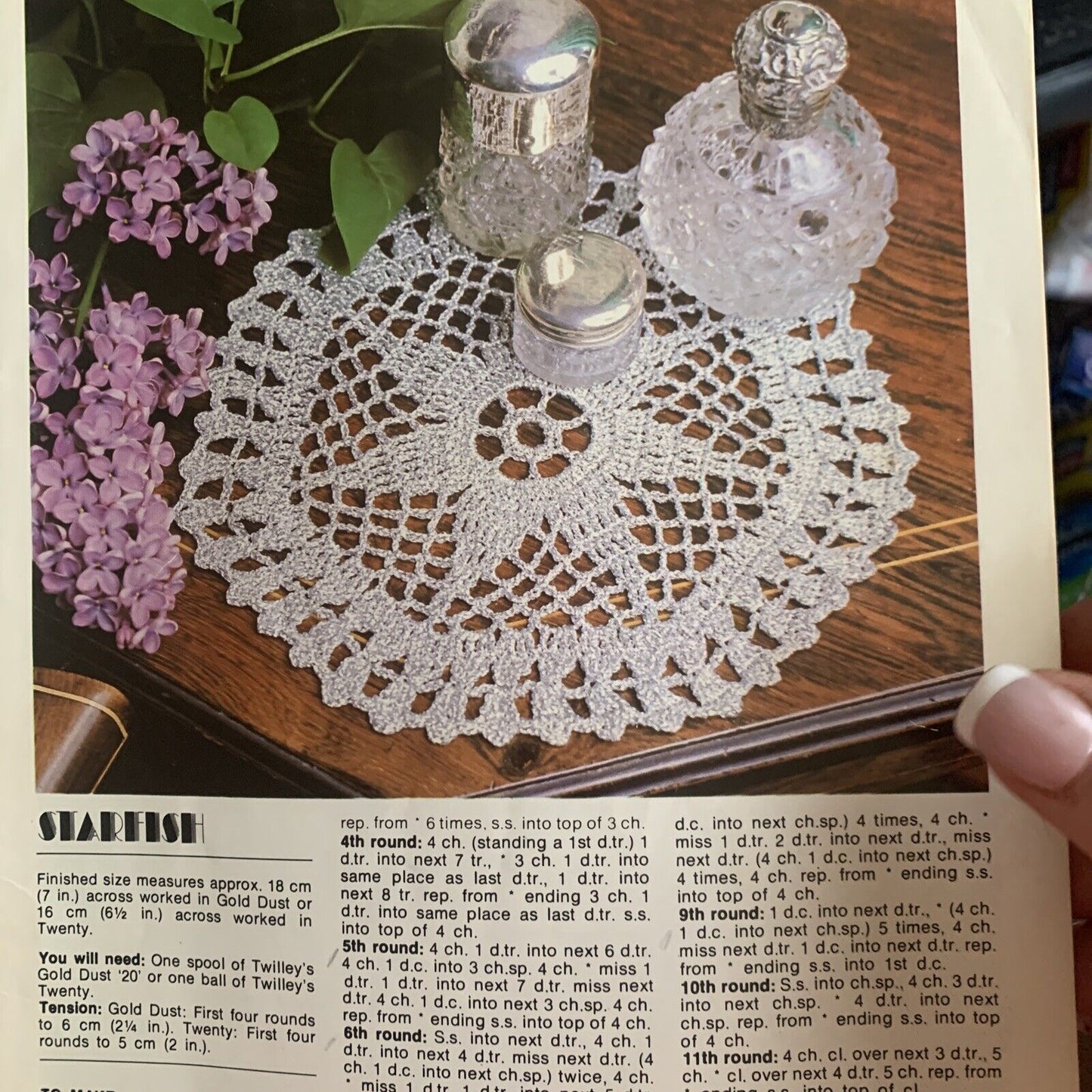Vintage 1976 Crochet For Your Home Pattern TWILLEYS Stamford Pam Elson Doilies
