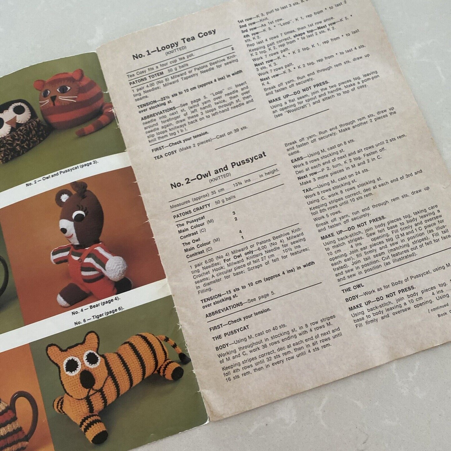 PATONS C37 Bazaar Time Knitting Crochet 19 Patterns Toys Dolls Dog Coat  TeaCosy