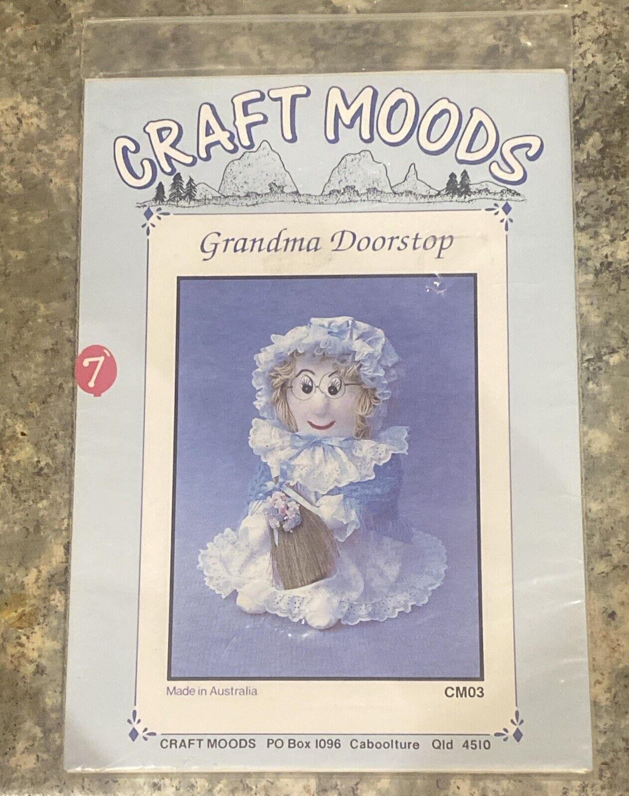 CRAFT MOODS GRANDMA DOORSTOP Pattern + List Caboolture QLD NEW Sealed CM03