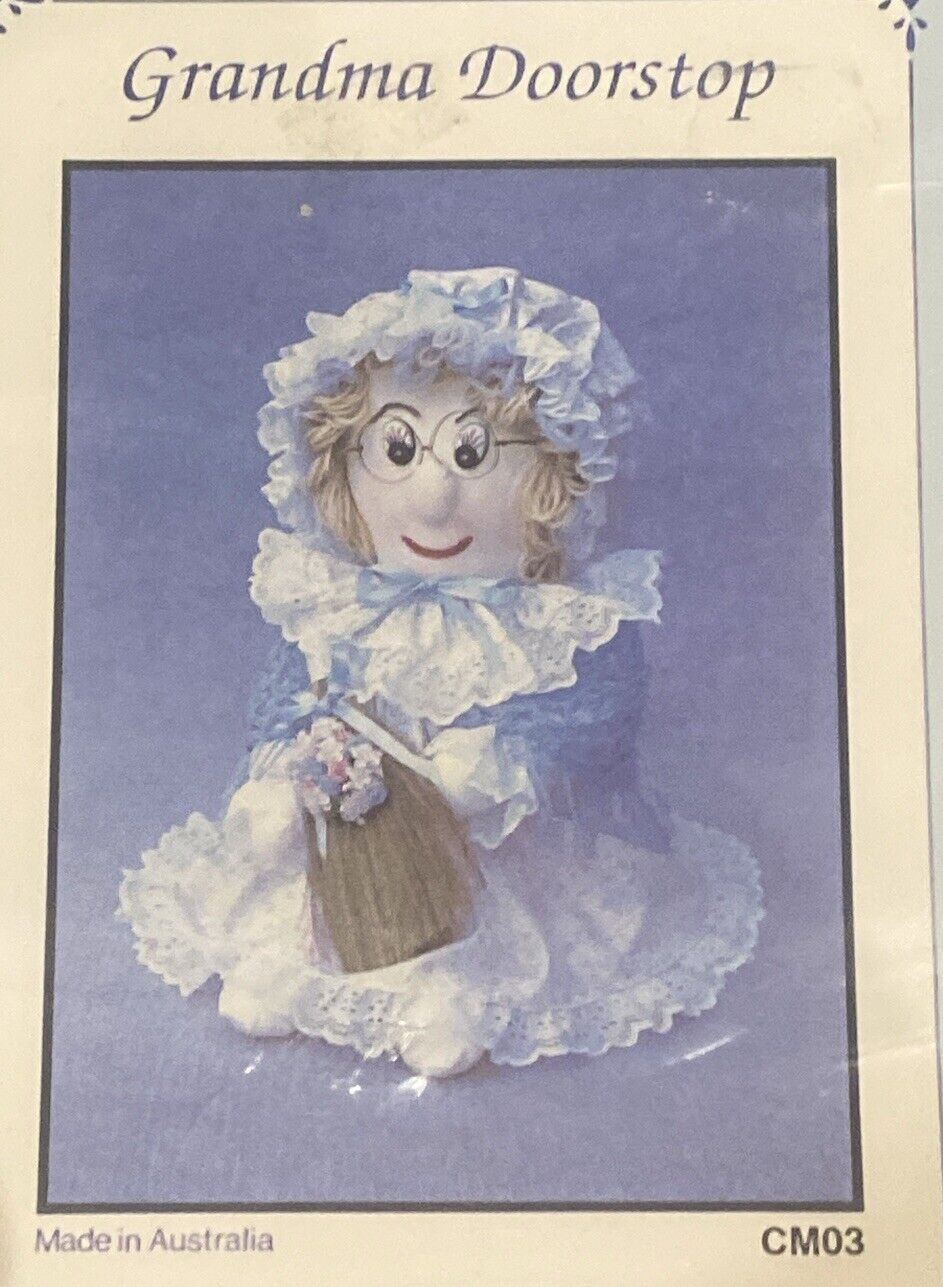 CRAFT MOODS GRANDMA DOORSTOP Pattern + List Caboolture QLD NEW Sealed CM03