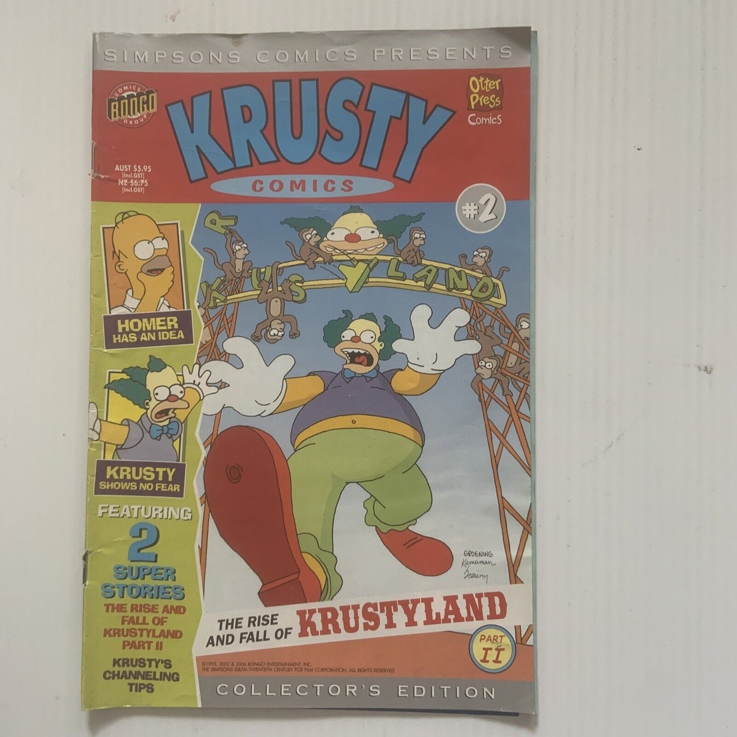 BONGO KRUSTY Comics #2 The Simpsons Otter Press Comics Collectors Edition 2006