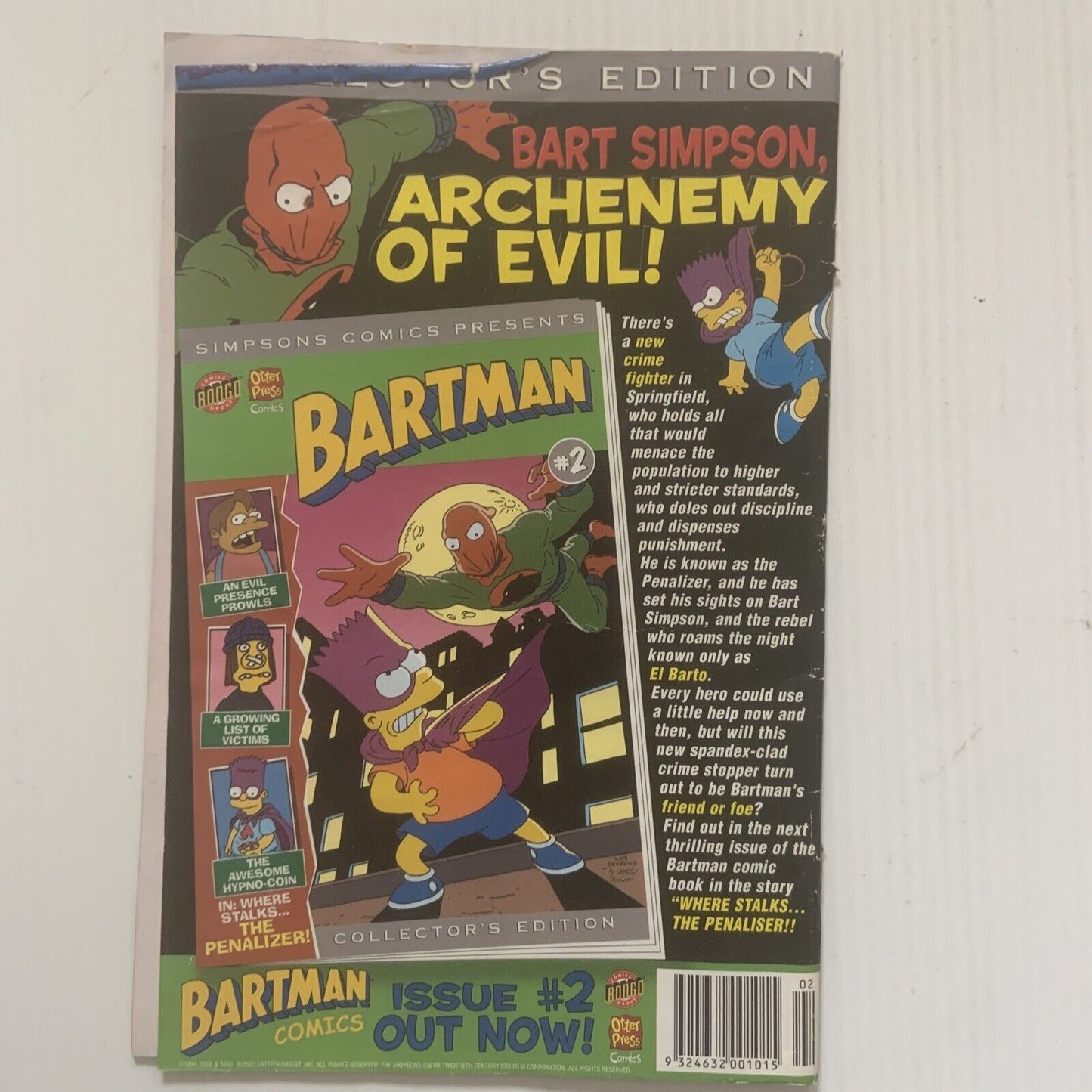 BONGO KRUSTY Comics #2 The Simpsons Otter Press Comics Collectors Edition 2006