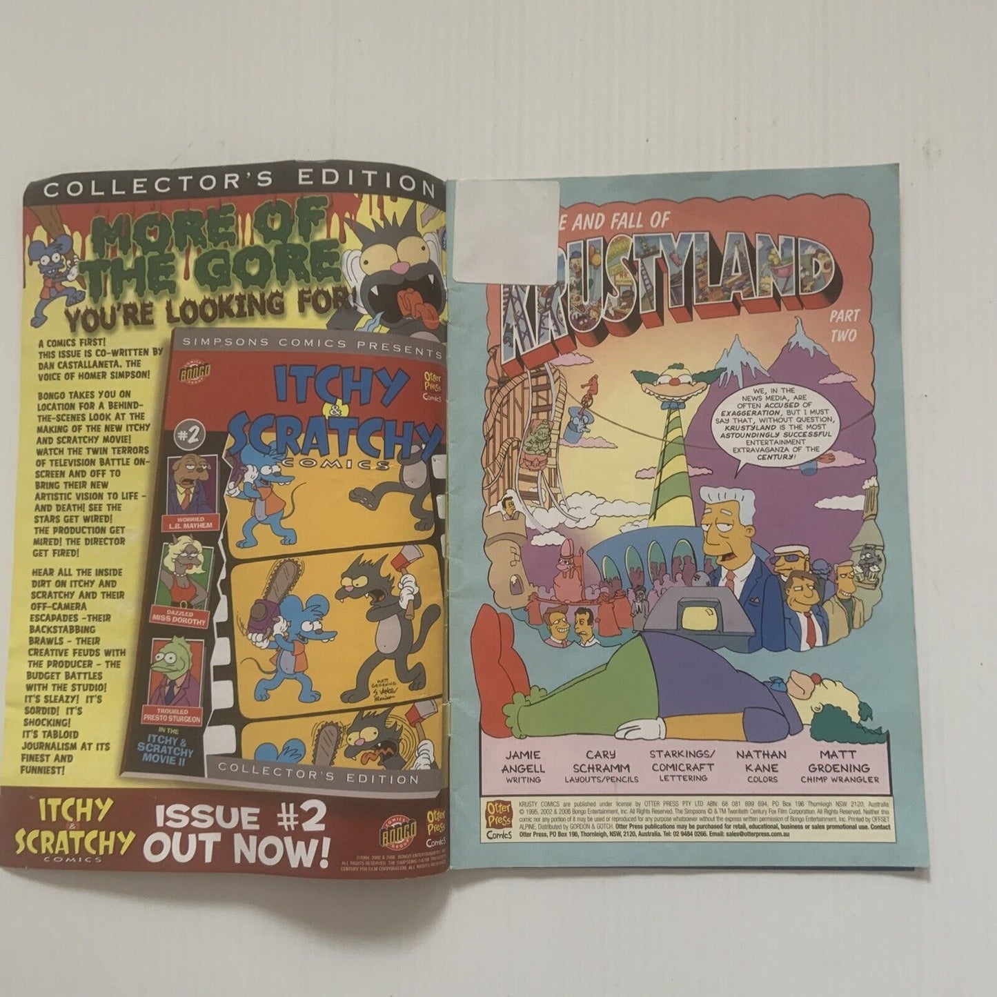BONGO KRUSTY Comics #2 The Simpsons Otter Press Comics Collectors Edition 2006