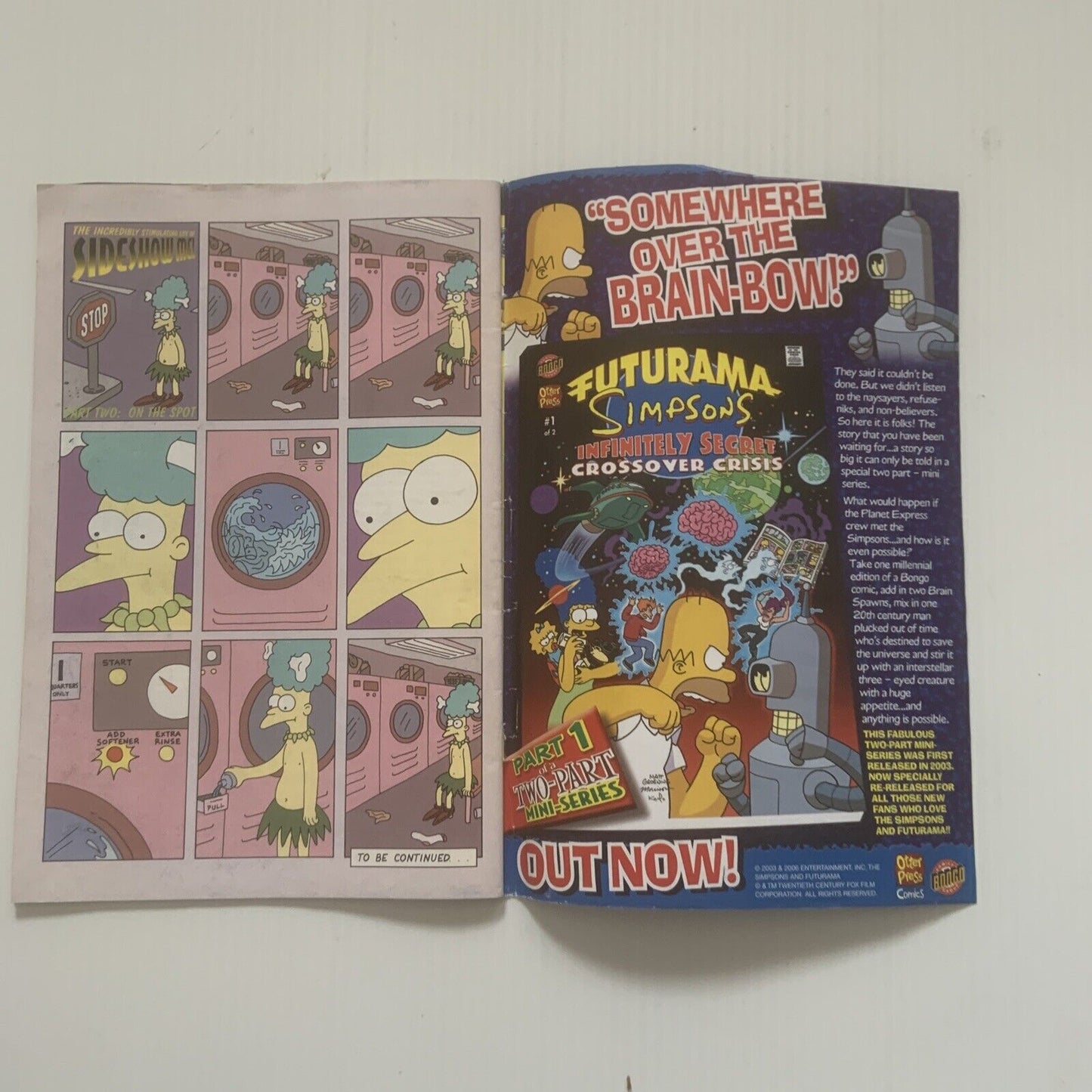 BONGO KRUSTY Comics #2 The Simpsons Otter Press Comics Collectors Edition 2006