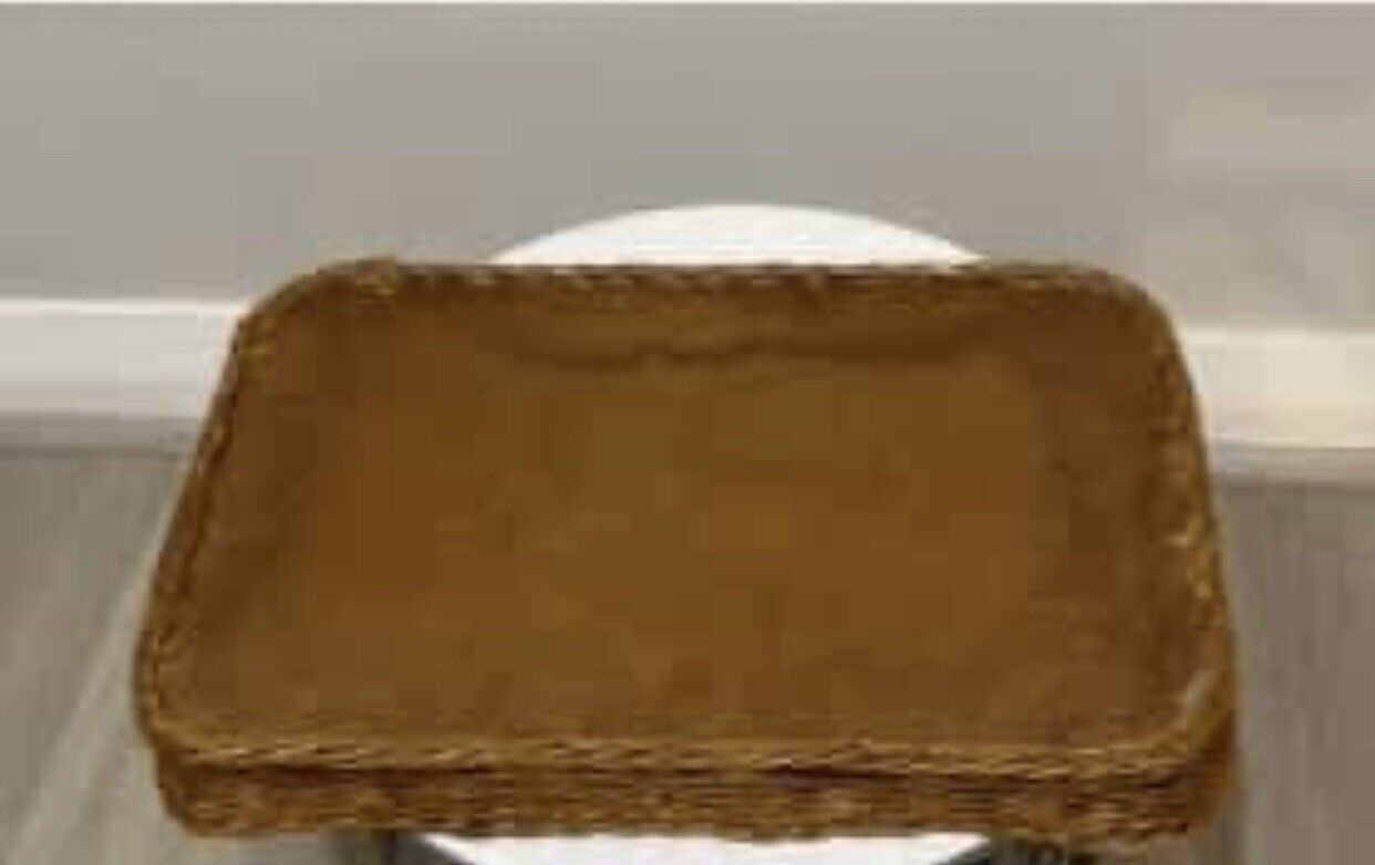 1960’s Vintage 45cm Wicker Tray Platter Basket Veneer Base Australian AE186