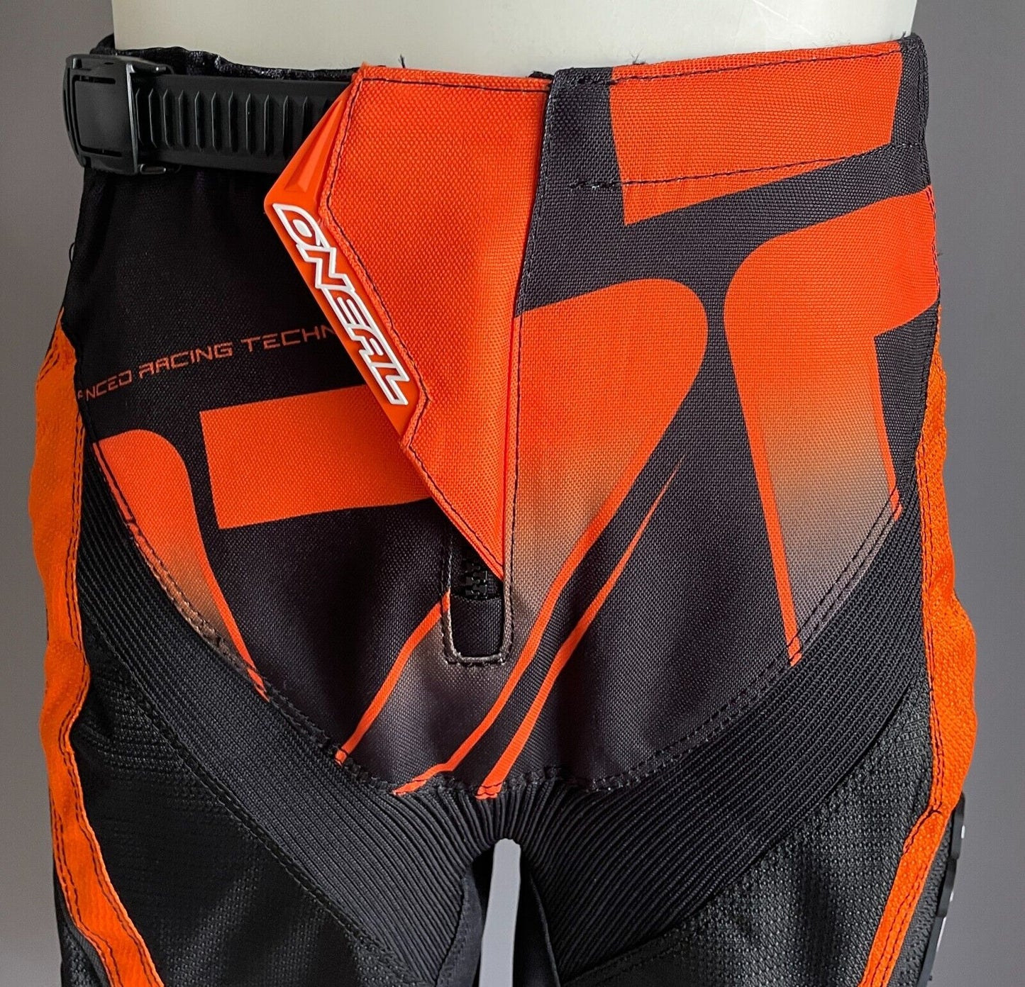 Boys MOTOCROSS PANTS MX ONEAL ELEMENT SERIES Orange Black Padded Size Youth 4 5