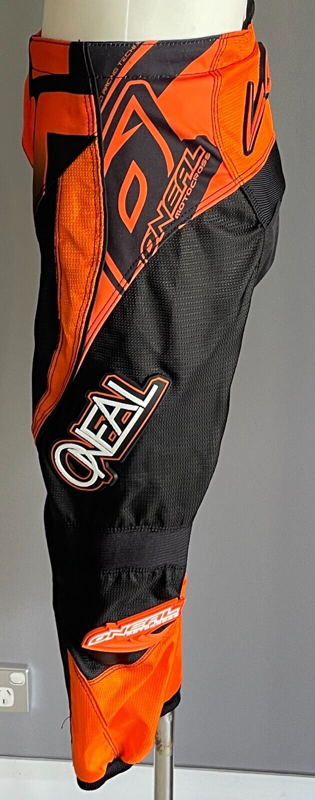 Boys MOTOCROSS PANTS MX ONEAL ELEMENT SERIES Orange Black Padded Size Youth 4 5
