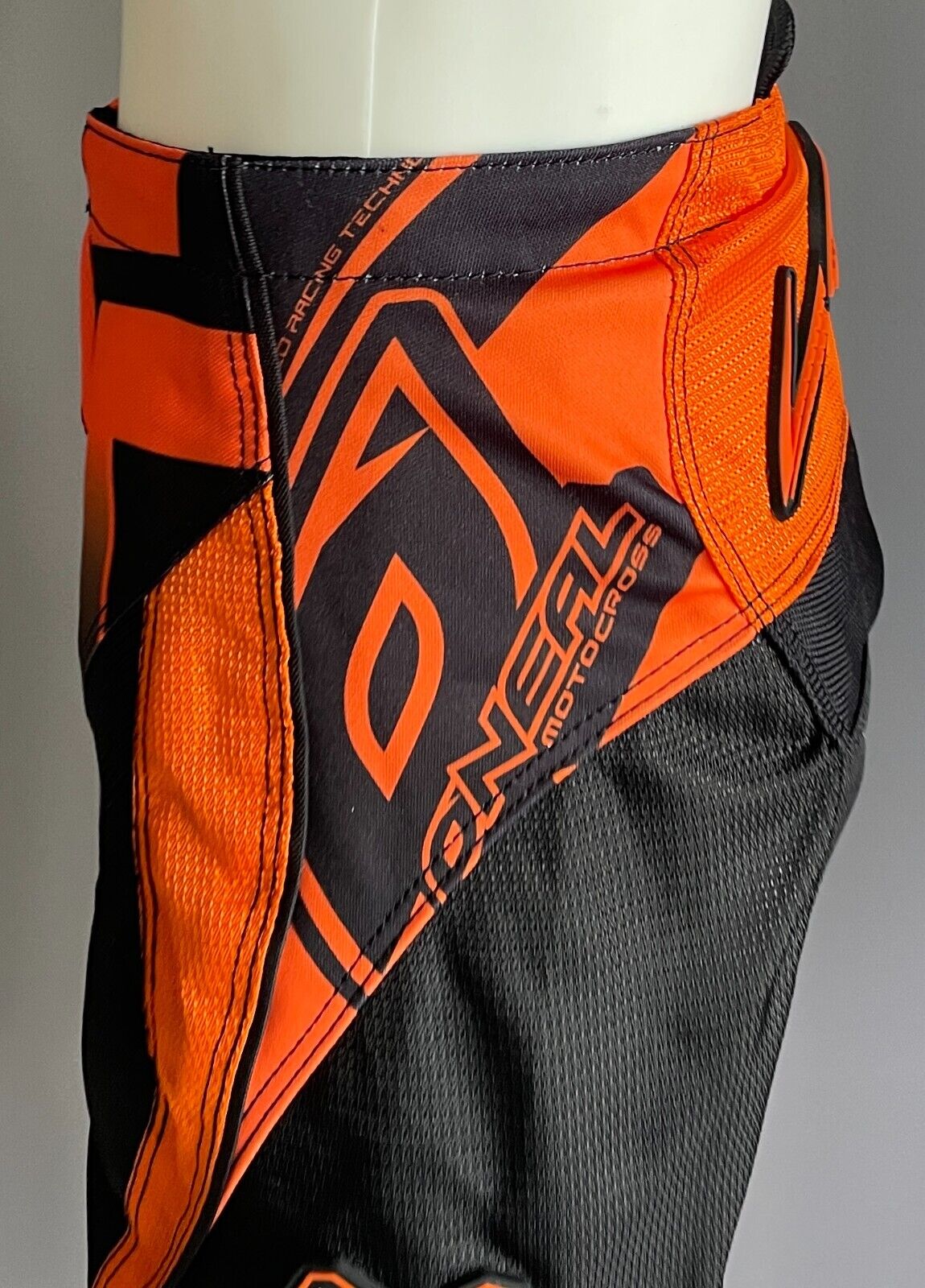 Boys MOTOCROSS PANTS MX ONEAL ELEMENT SERIES Orange Black Padded Size Youth 4 5