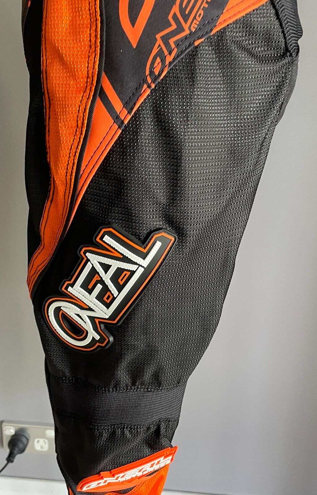 Boys MOTOCROSS PANTS MX ONEAL ELEMENT SERIES Orange Black Padded Size Youth 4 5
