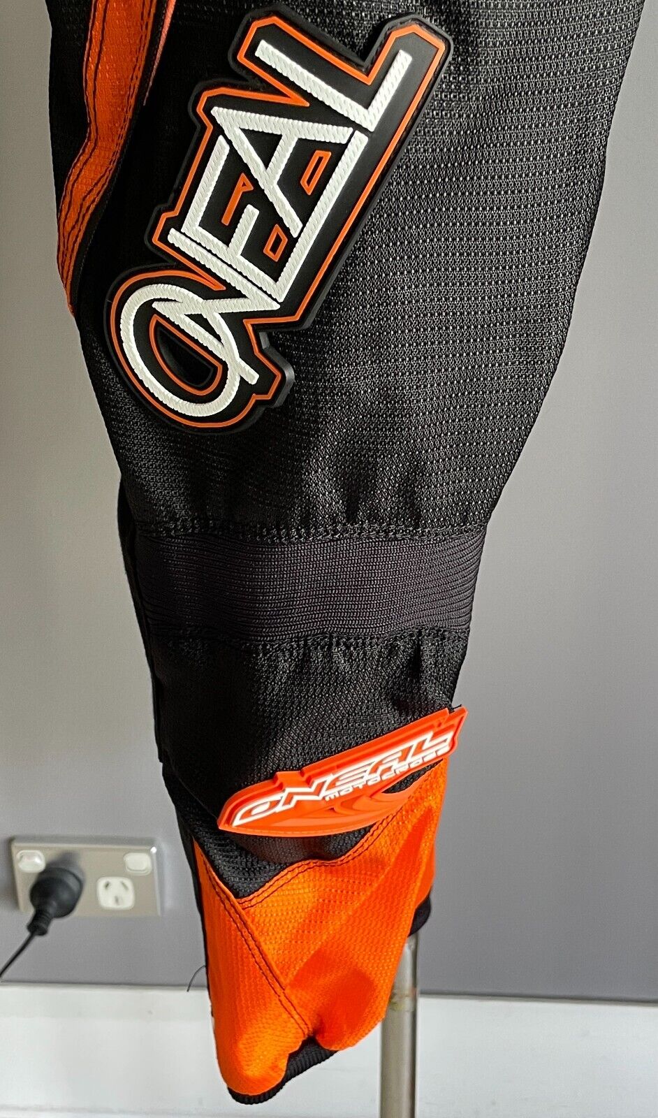 Boys MOTOCROSS PANTS MX ONEAL ELEMENT SERIES Orange Black Padded Size Youth 4 5