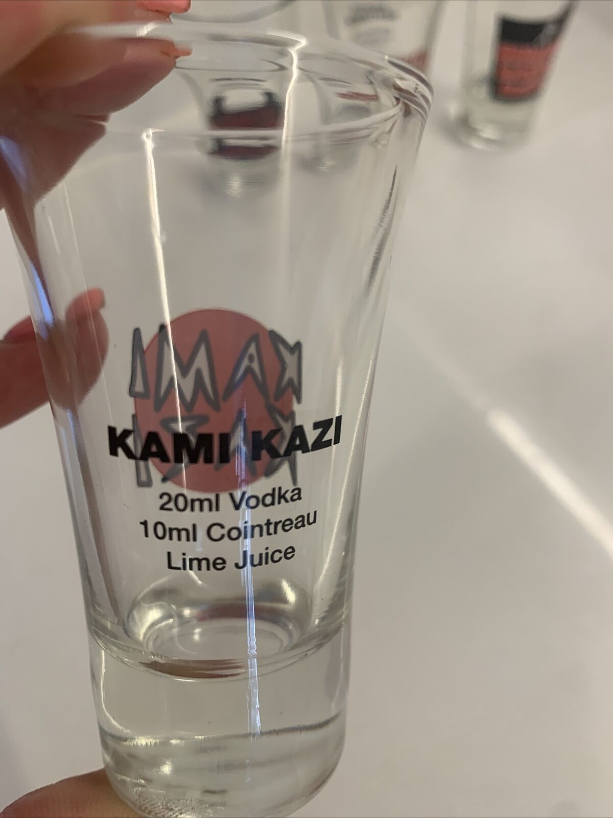 4x Novelty Fun Shot Glasses With Drink Recipe On The Back 4 Barware