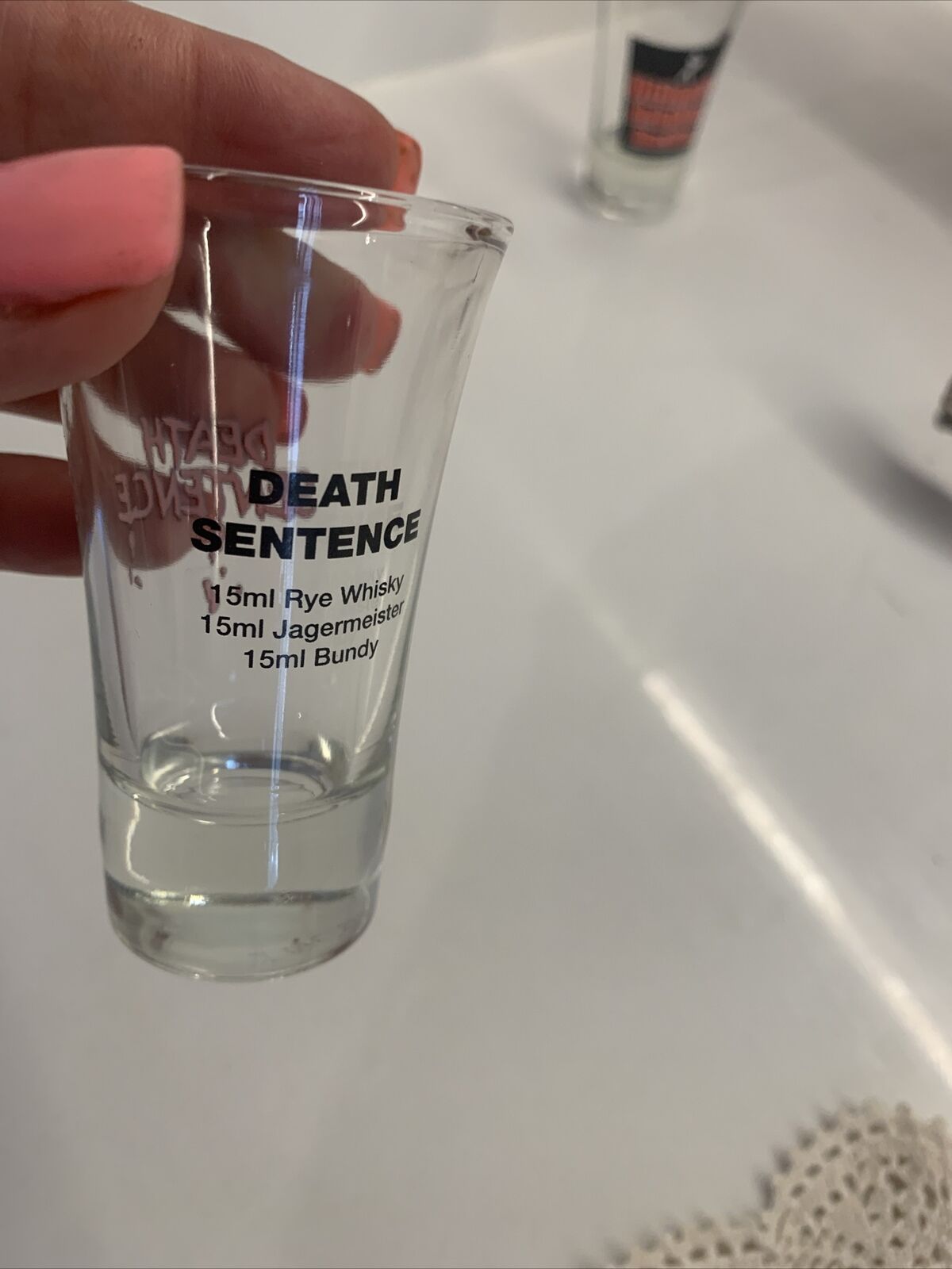 4x Novelty Fun Shot Glasses With Drink Recipe On The Back 4 Barware