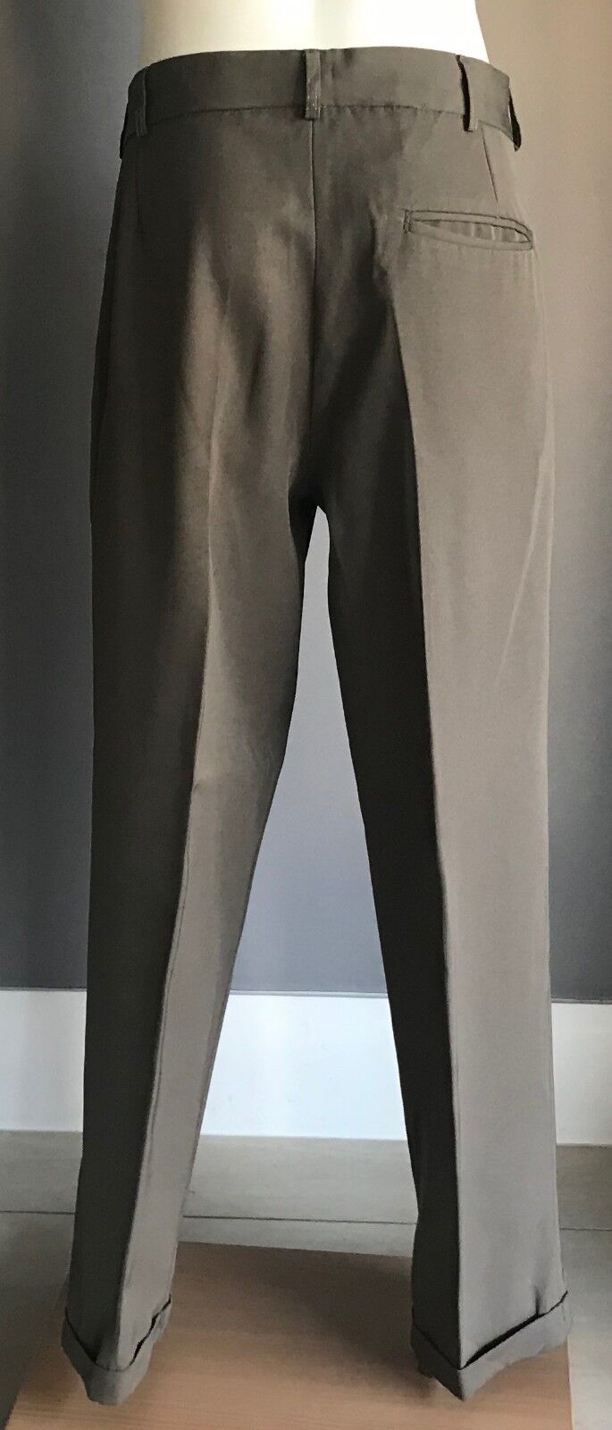 Vintage Boys DARE Dress Pants Khaki Microfibre Full Length Pleat Long Size 12