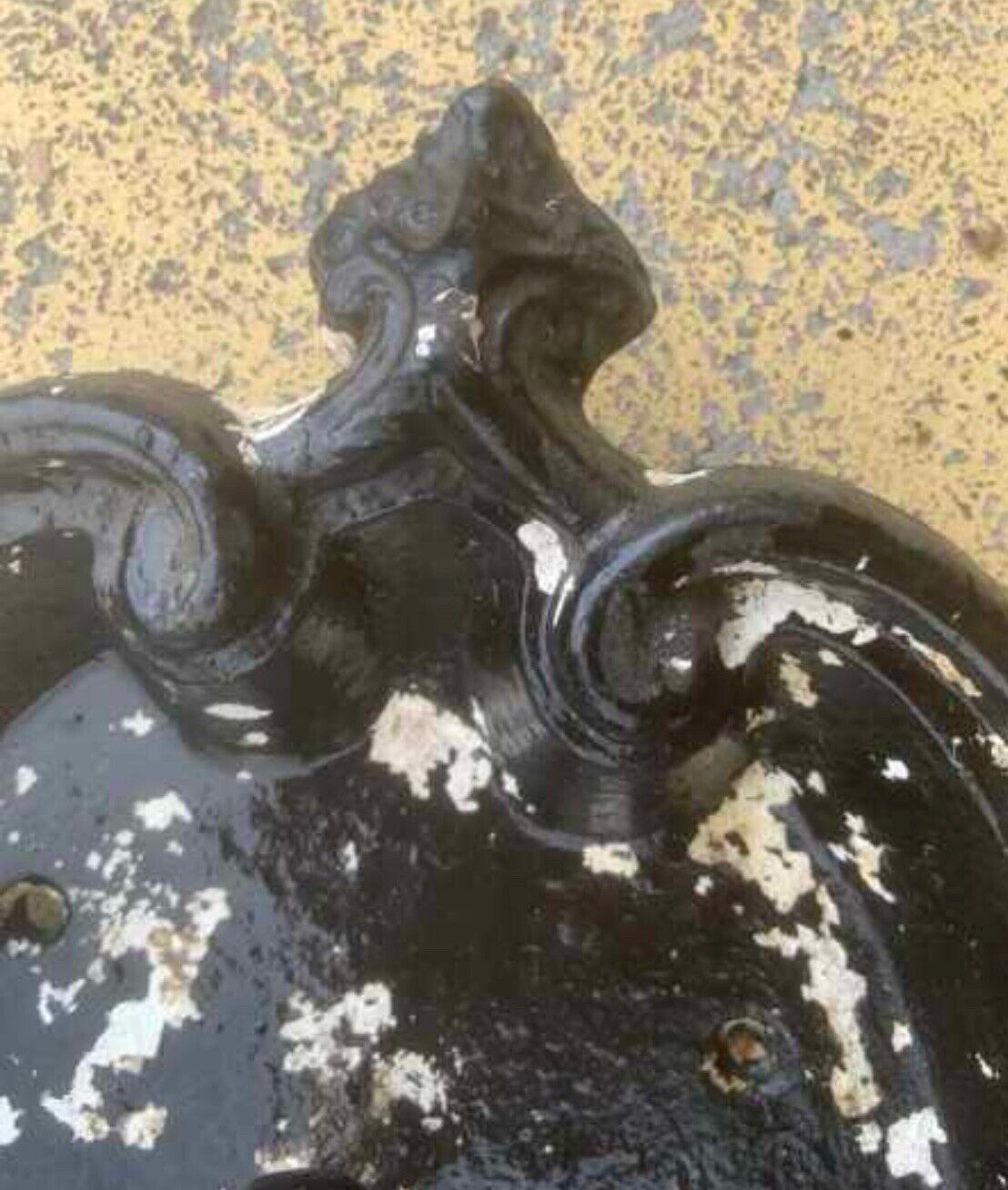 Antique black cast iron boot scraper ornamental provincial VICTORIANA federation