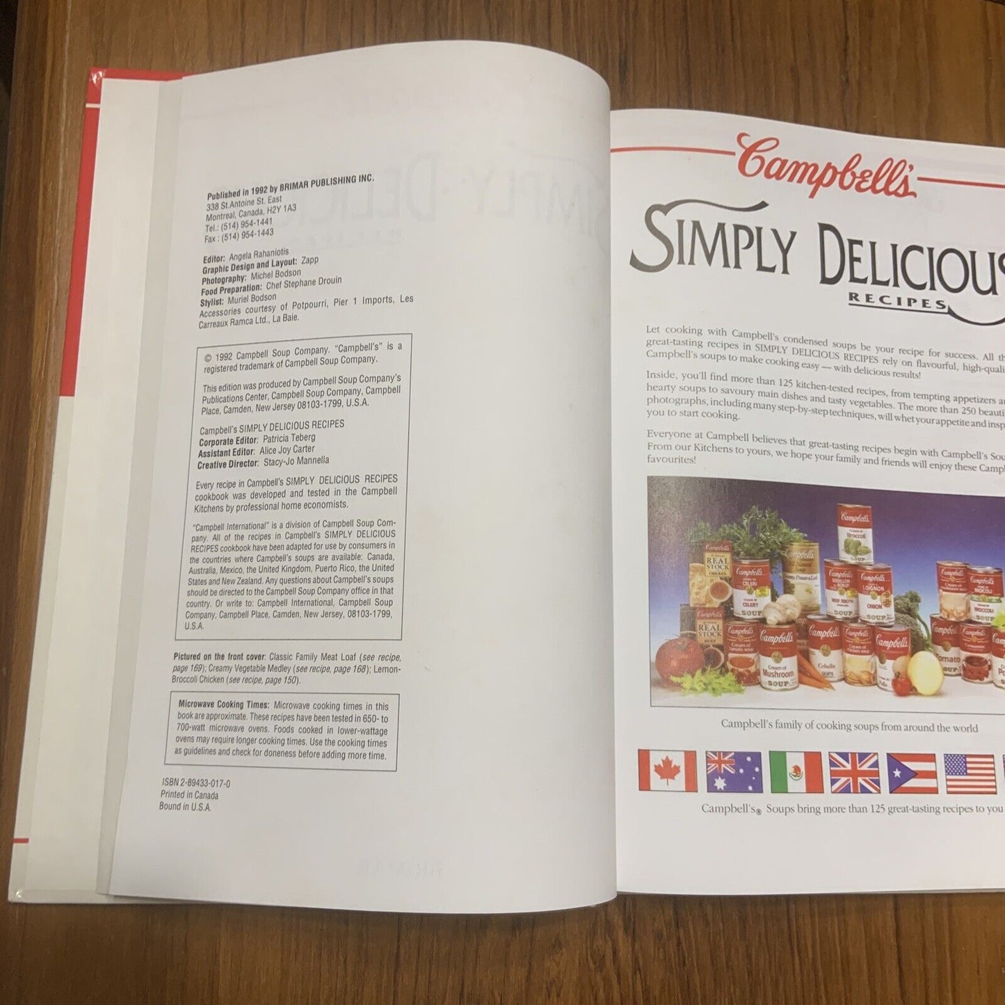 Cookbook Campbells Simply Delicious Recipes Campbells Soups HC 1992 Recipes