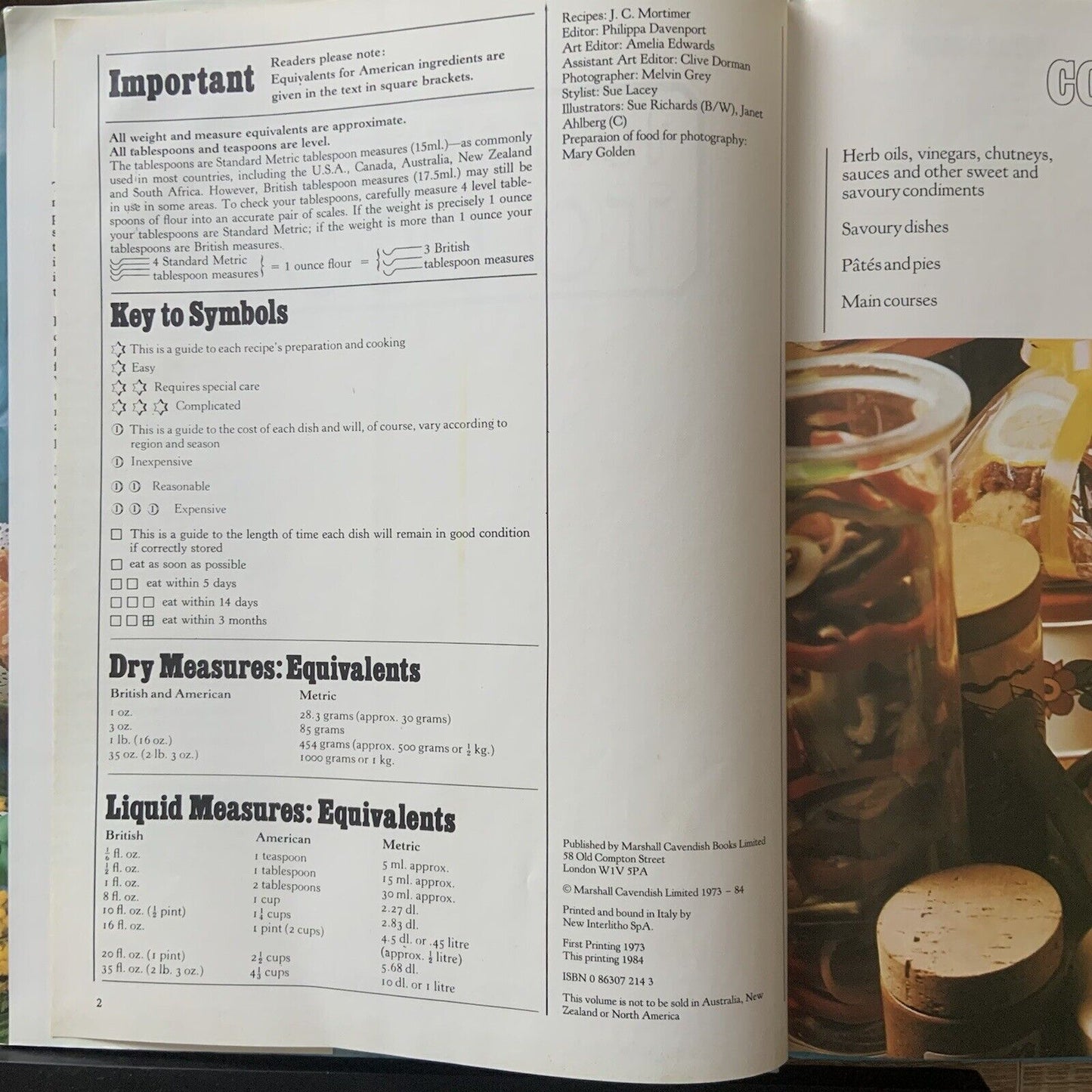 Cookbook 101 PRESENTS TO COOK Marshall Cavendish 1973 1984 Recipe HC DJ 60 pages
