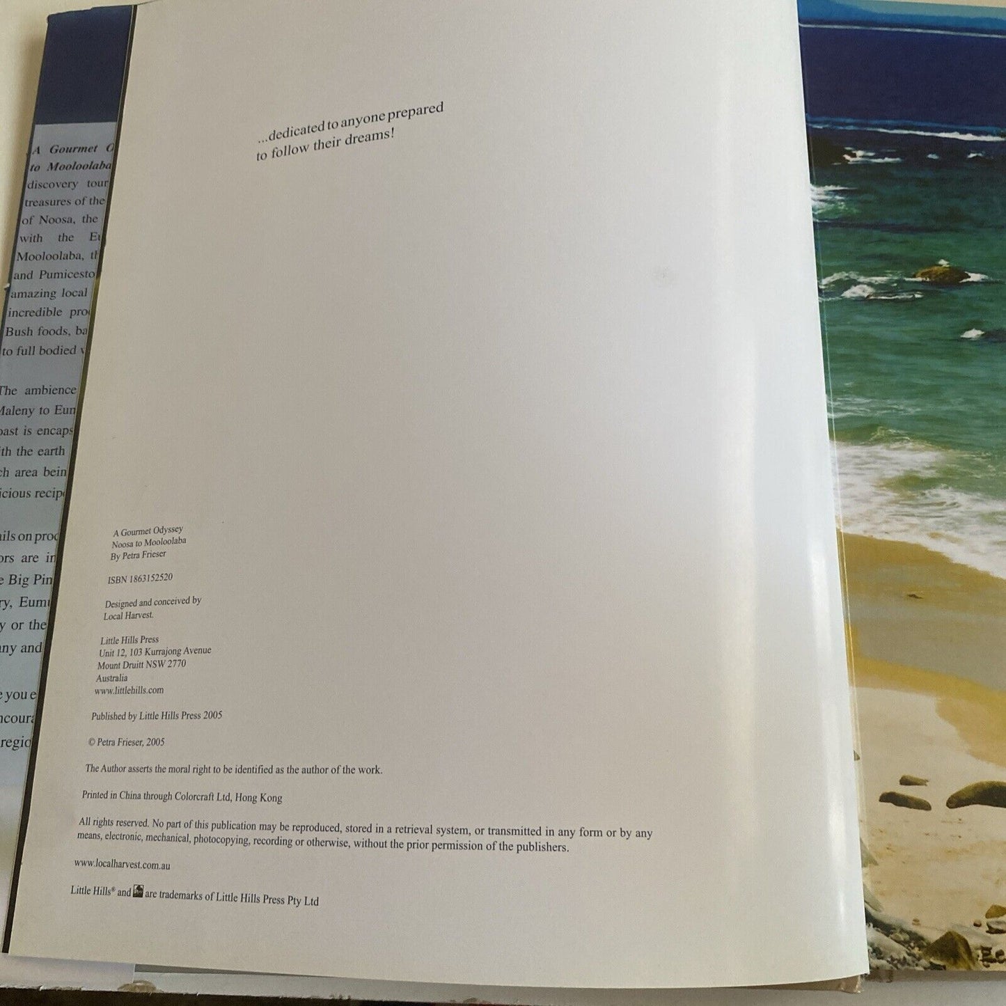 Cookbook A GOURMET ODYSSEY Noosa to Mooloolaba Petra Frieser LG HC 2005 Recipes