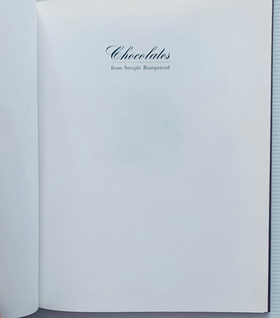 Cookbook CHOCOLATES from Steeple Bumpstead Julie Haylock HC Desserts Treats 1995
