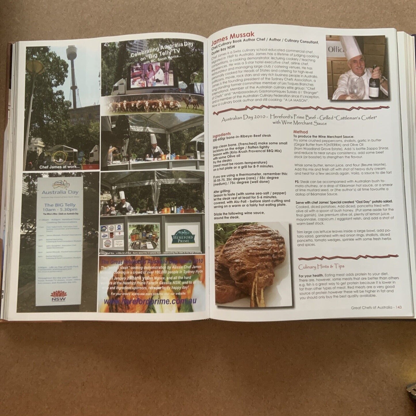 Cookbook GREAT CHEFS of Australia Mussak James Coffee Table Pictorial 2010 HC