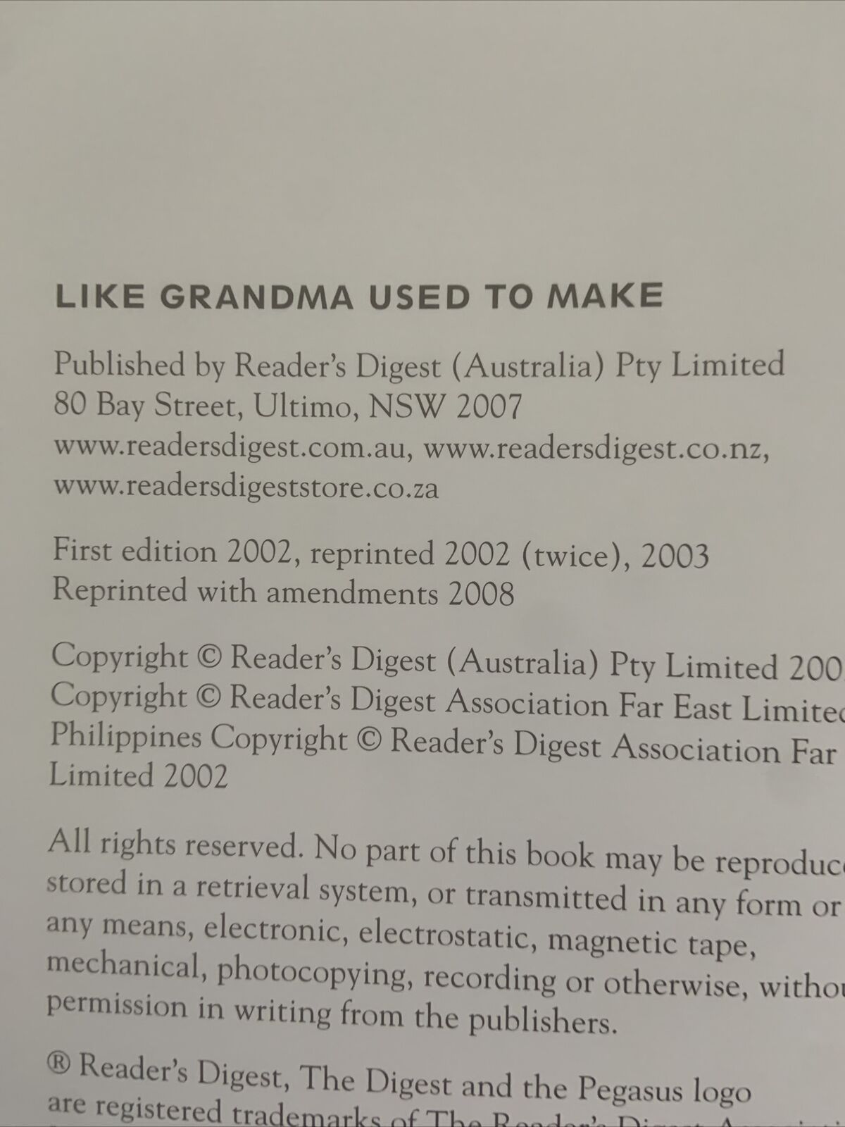 Cookbook LIKE GRNDMA USED TO MAKE Meals That Memories are Made Recipes HC  2008