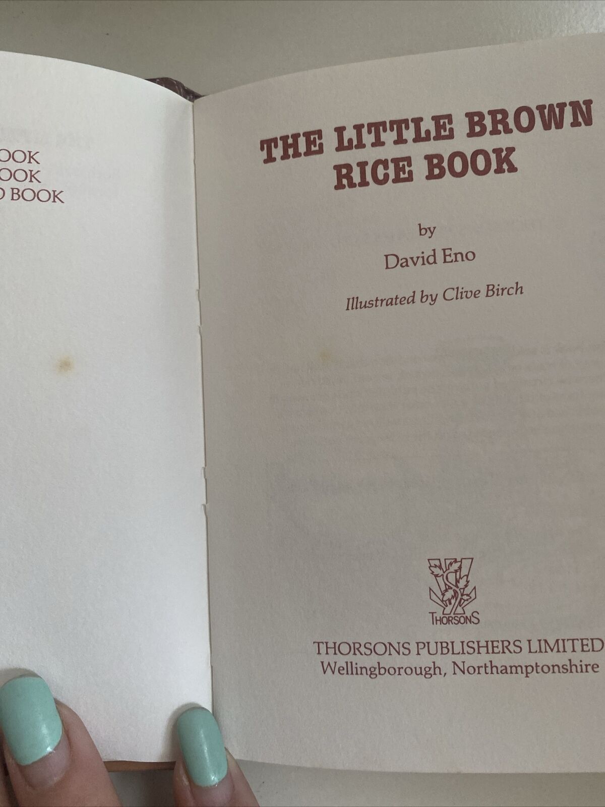 Cookbook LITTLE BROWN RICE BOOK by David Eno Baking HC Pocket Book 1984