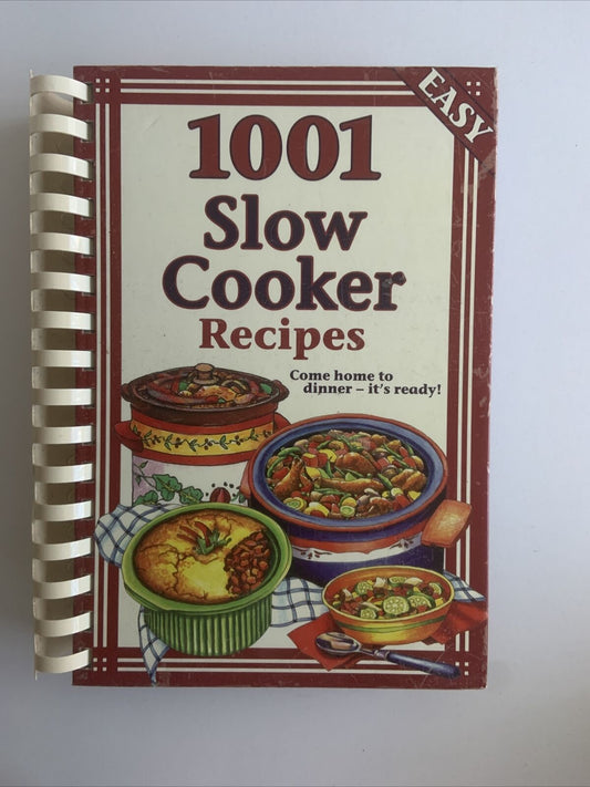 Cookbook EASY 1001 Slow Cooker Recipes Easy HC 2009 Ringbound Hinkler Books