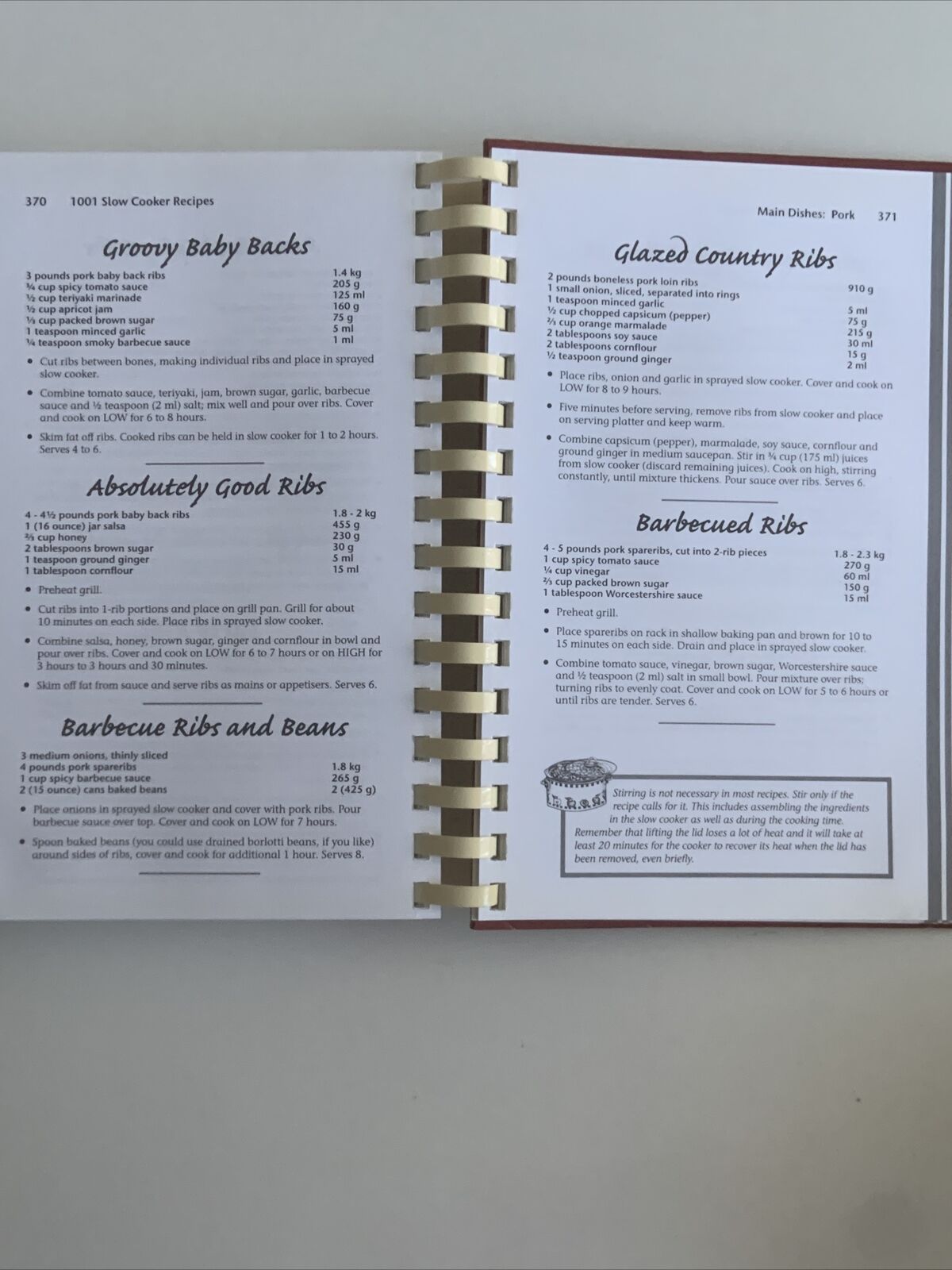 Cookbook EASY 1001 Slow Cooker Recipes Easy HC 2009 Ringbound Hinkler Books