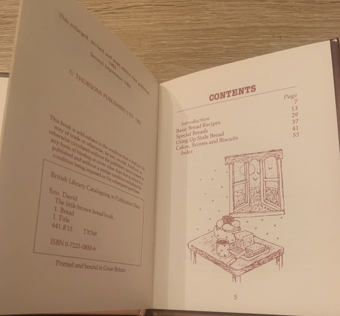 Cookbook LITTLE BROWN BREAD BOOK by David Eno Baking HC Pocket Book 1984