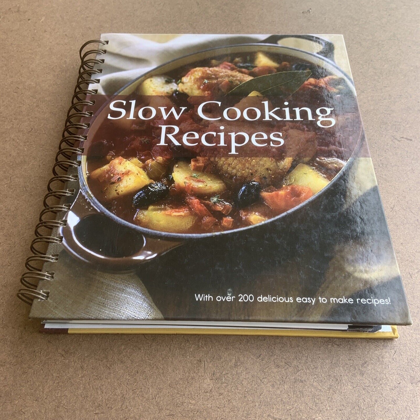 Cookbook SLOW COOKING RECIPES Sara Porter Spiral Bound Glossy Wipe Clean HC 2011