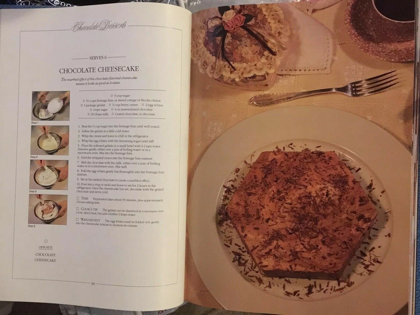 Cookbook The TASTE OF DESSERTS Light & Luscious Recipes For The Nineties HC