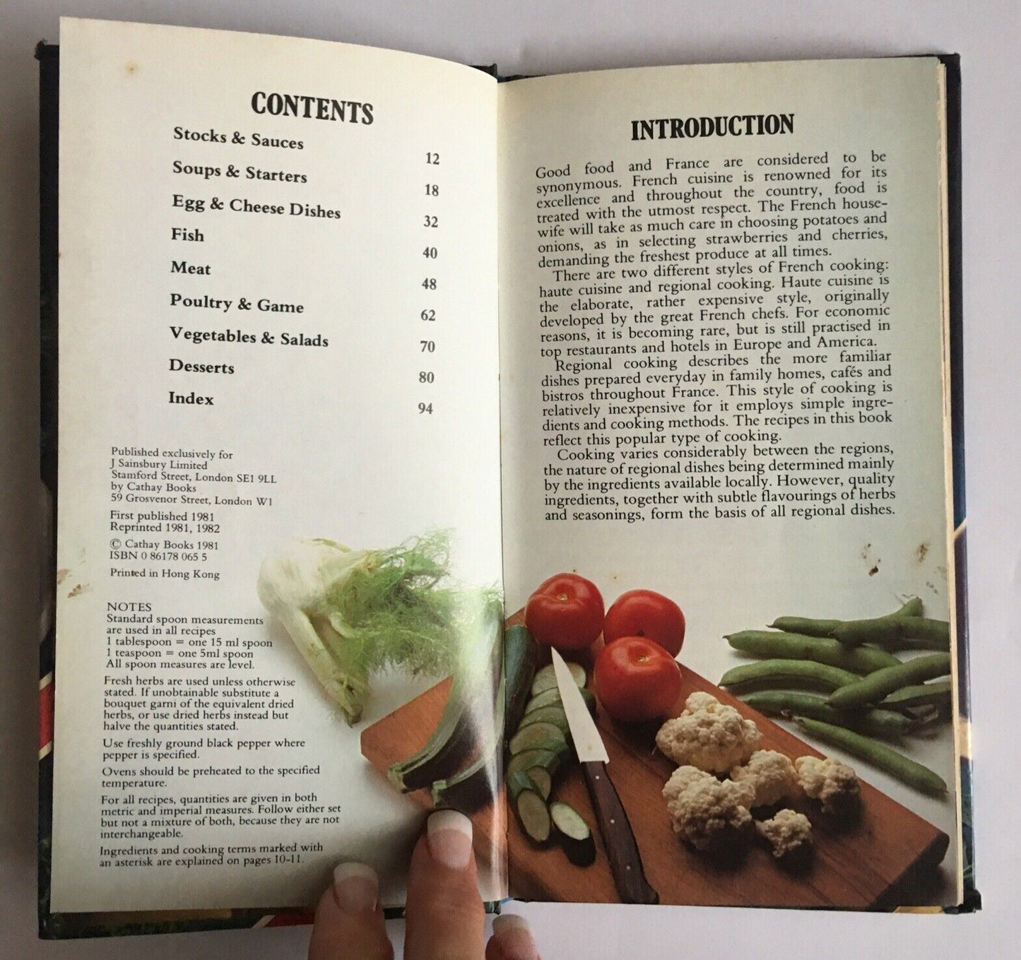 Cookbook The Sainsbury Book of FRENCH COOKING Caroline Ellwood HC Recipes Vtg
