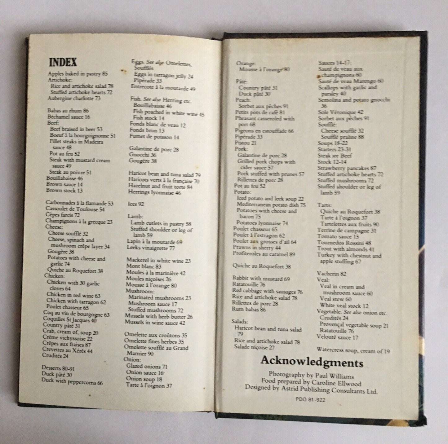 Cookbook The Sainsbury Book of FRENCH COOKING Caroline Ellwood HC Recipes Vtg