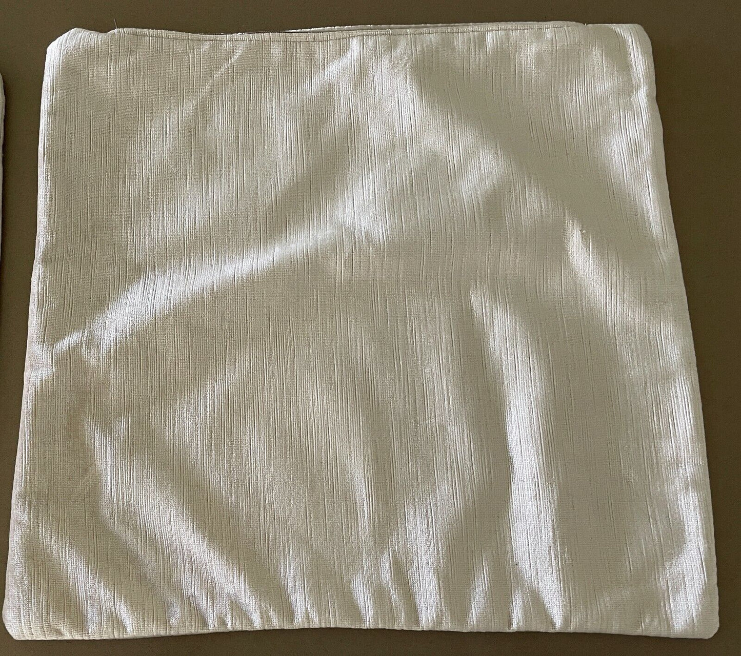 CUSHION COVER Set of 4 Cream Colour Heavy Velvet Velour 43 x 39cm Luxe Feel
