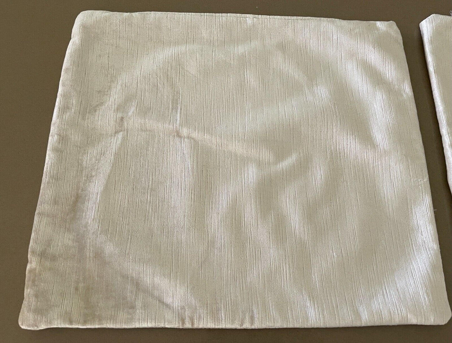 CUSHION COVER Set of 4 Cream Colour Heavy Velvet Velour 43 x 39cm Luxe Feel