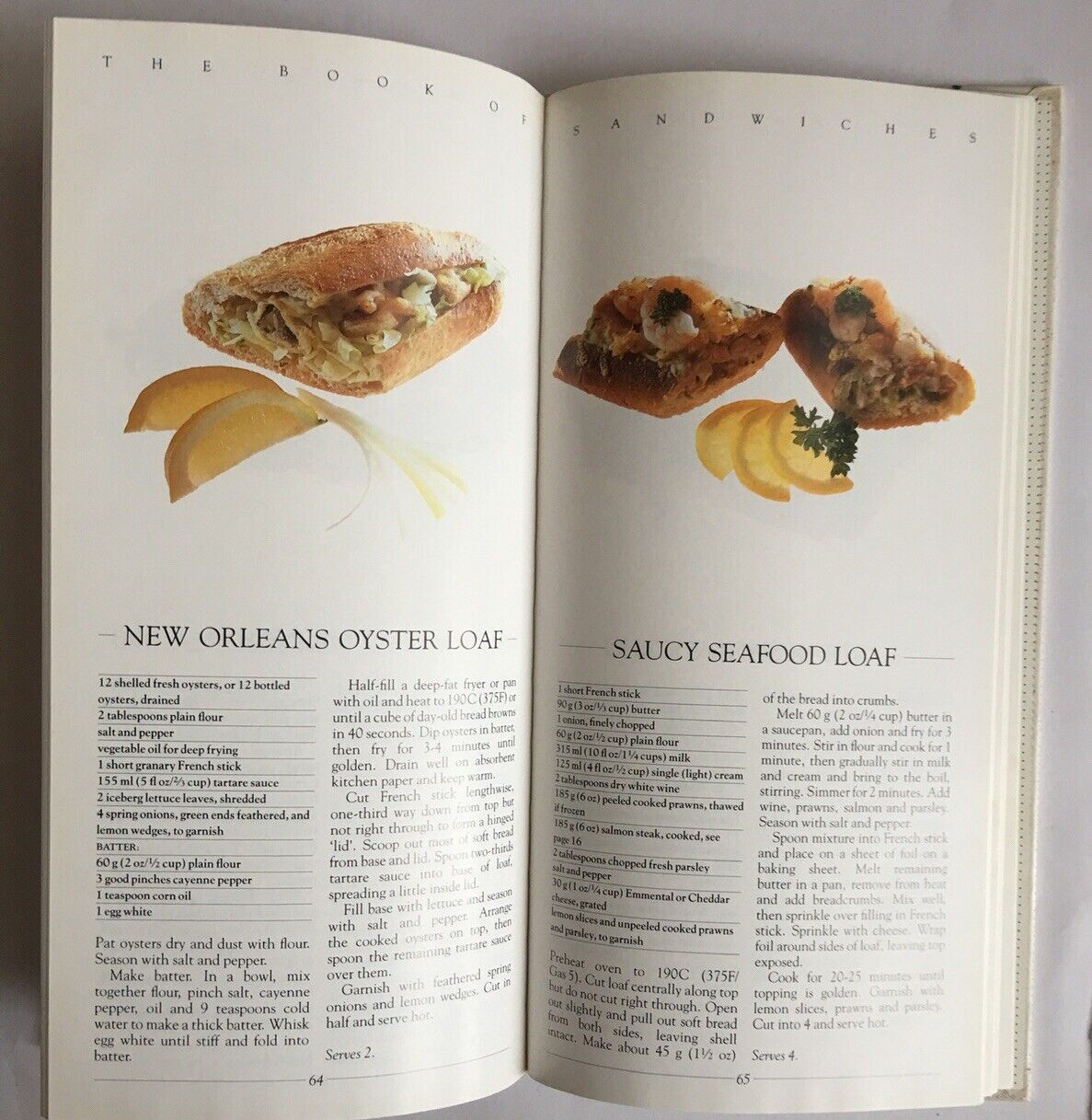 Cookbook THE BOOK OF SANDWICHES Louise Steele HC Recipe Book Entertaining Dining