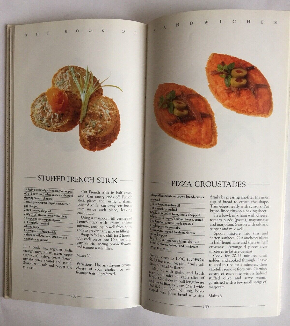 Cookbook THE BOOK OF SANDWICHES Louise Steele HC Recipe Book Entertaining Dining