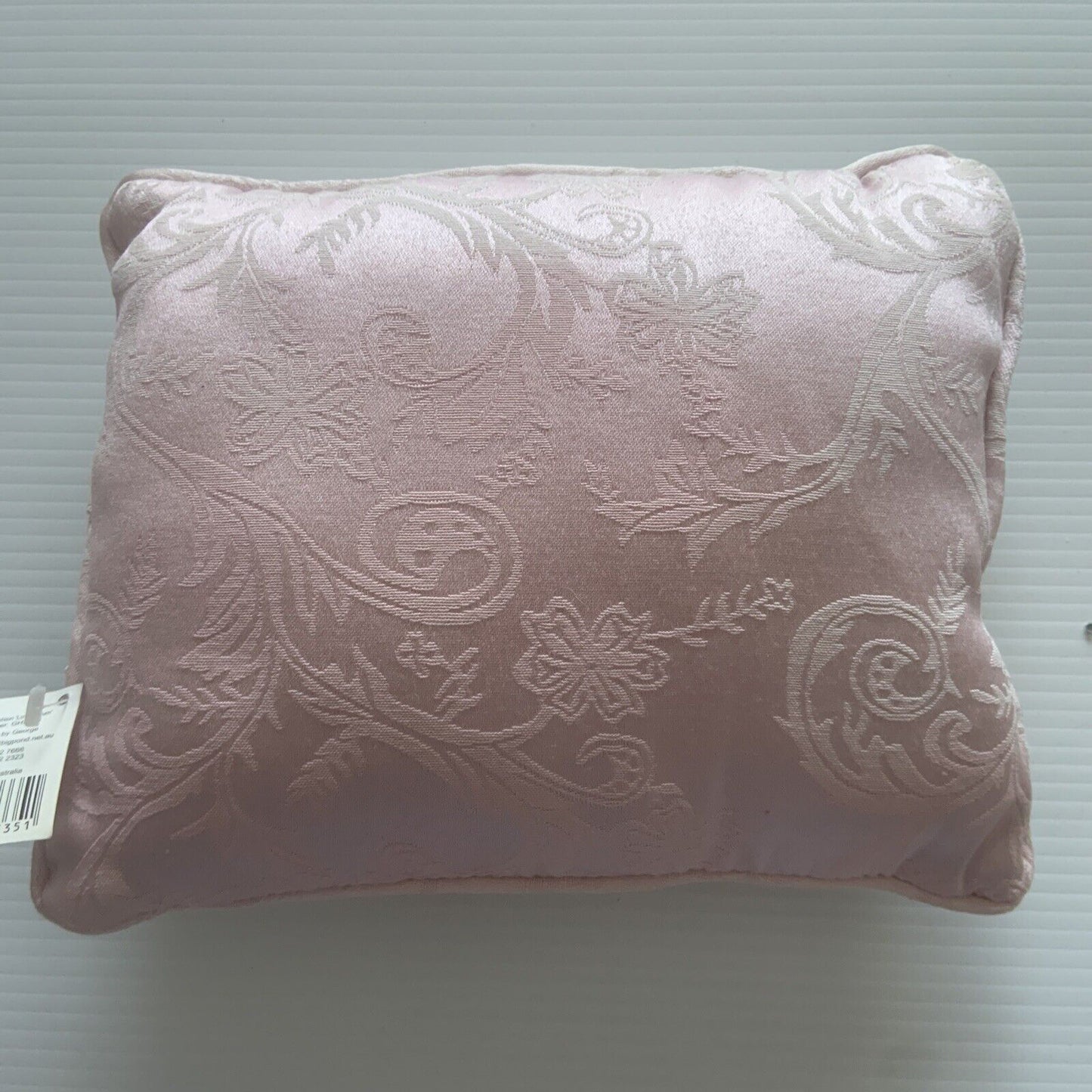 Cushion Pink " Love Is ….. Mum " Embroidered Ribbon Decorative Pillow Gift NEW
