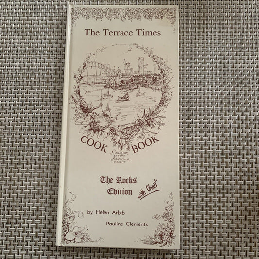 The TERRACE TIMES THE ROCKS Edition Slim Cookbook HC Recipes Helen Arbib 1976