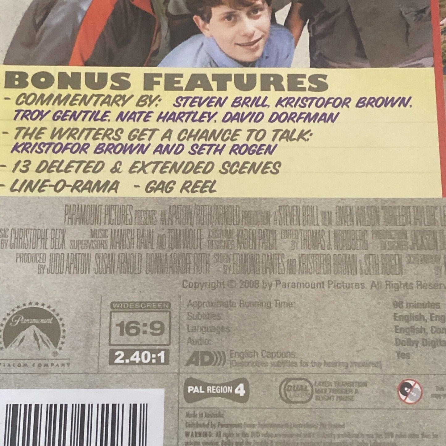 DVD DRILL BIT  Taylor Budget Bodyguard Bonus Features R4 Owen Wilson Comedy
