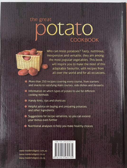 THE GREAT POTATO COOKBOOK 250 Sensational Recipes HC 2009 Readers Digest