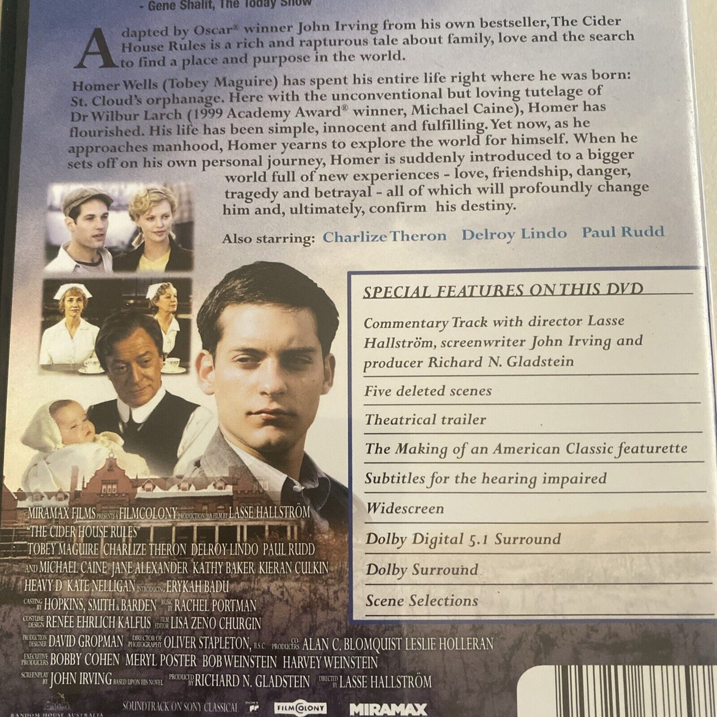 DVD THE CIDER HOUSE RULES Movie 1999 Tobey Maguire Charlize Theron Drama R4