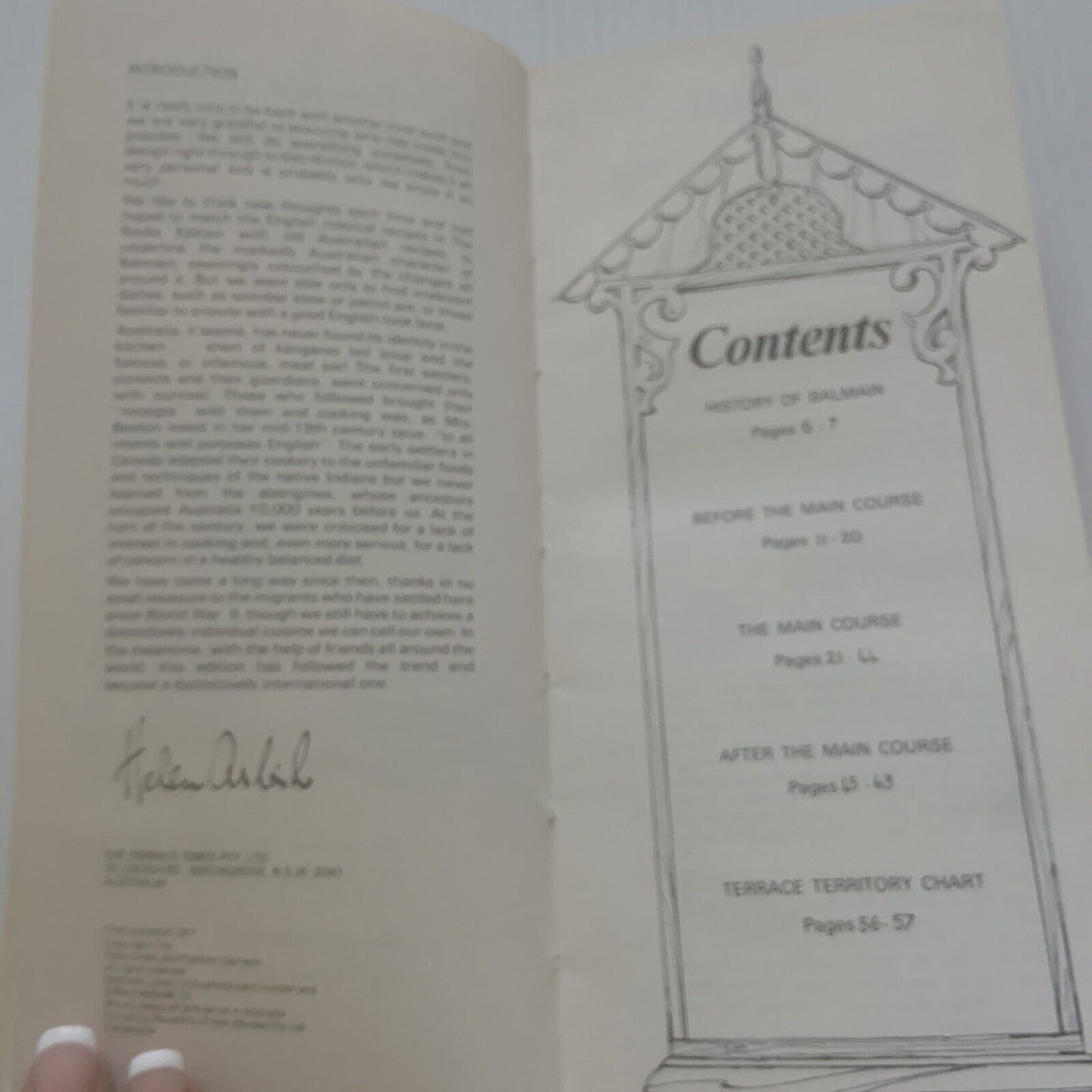 Cookbook The TERRACE TIMES BALMAIN Edition Slim HC Recipes by Helen Arbib 1978