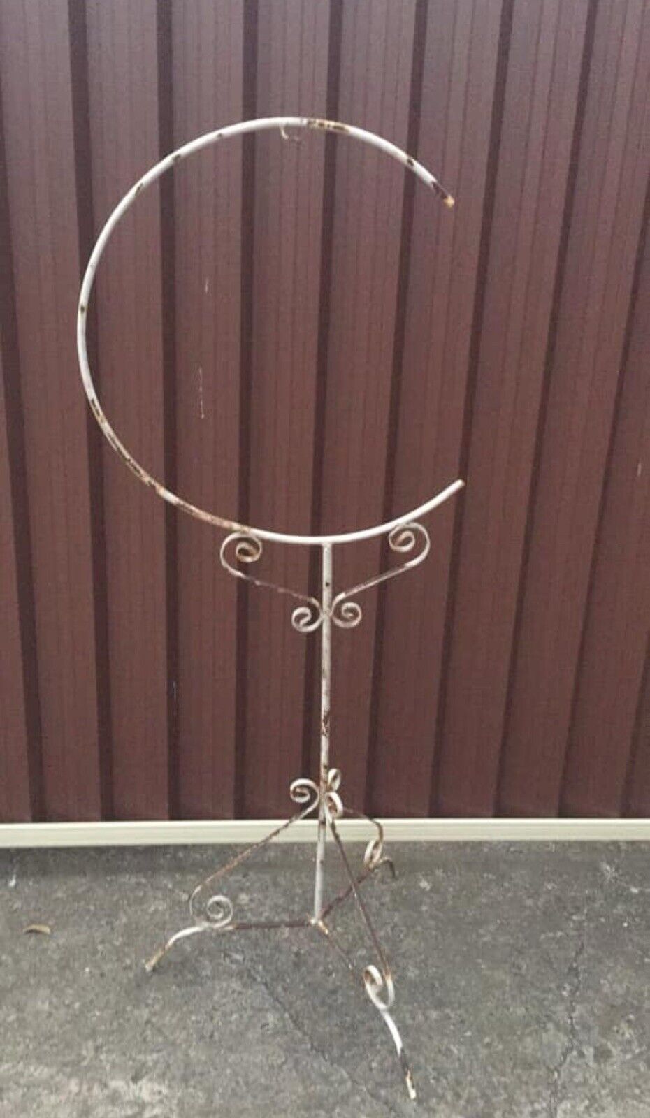 Rustic Bird Cage Stand Wrought Iron Hanging Plant H 139cm 55cm Top Round Ornate