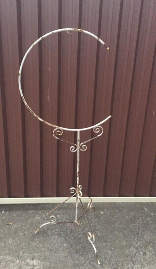 Rustic Bird Cage Stand Wrought Iron Hanging Plant H 139cm 55cm Top Round Ornate