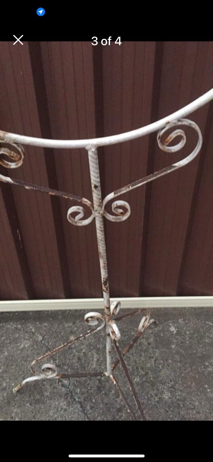 Rustic Bird Cage Stand Wrought Iron Hanging Plant H 139cm 55cm Top Round Ornate