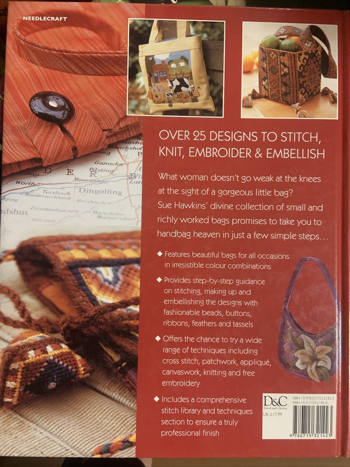 HANDBAGS Heavenly Handmade Bags by Sue Hawkins - instruction HC Craft Book 2006
