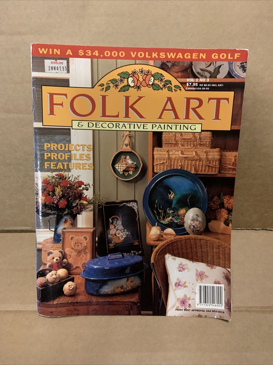 PIONEER CRAFT Folk Art and Decorative Painting Magazine Vol 1 No:3 Decor Art USA