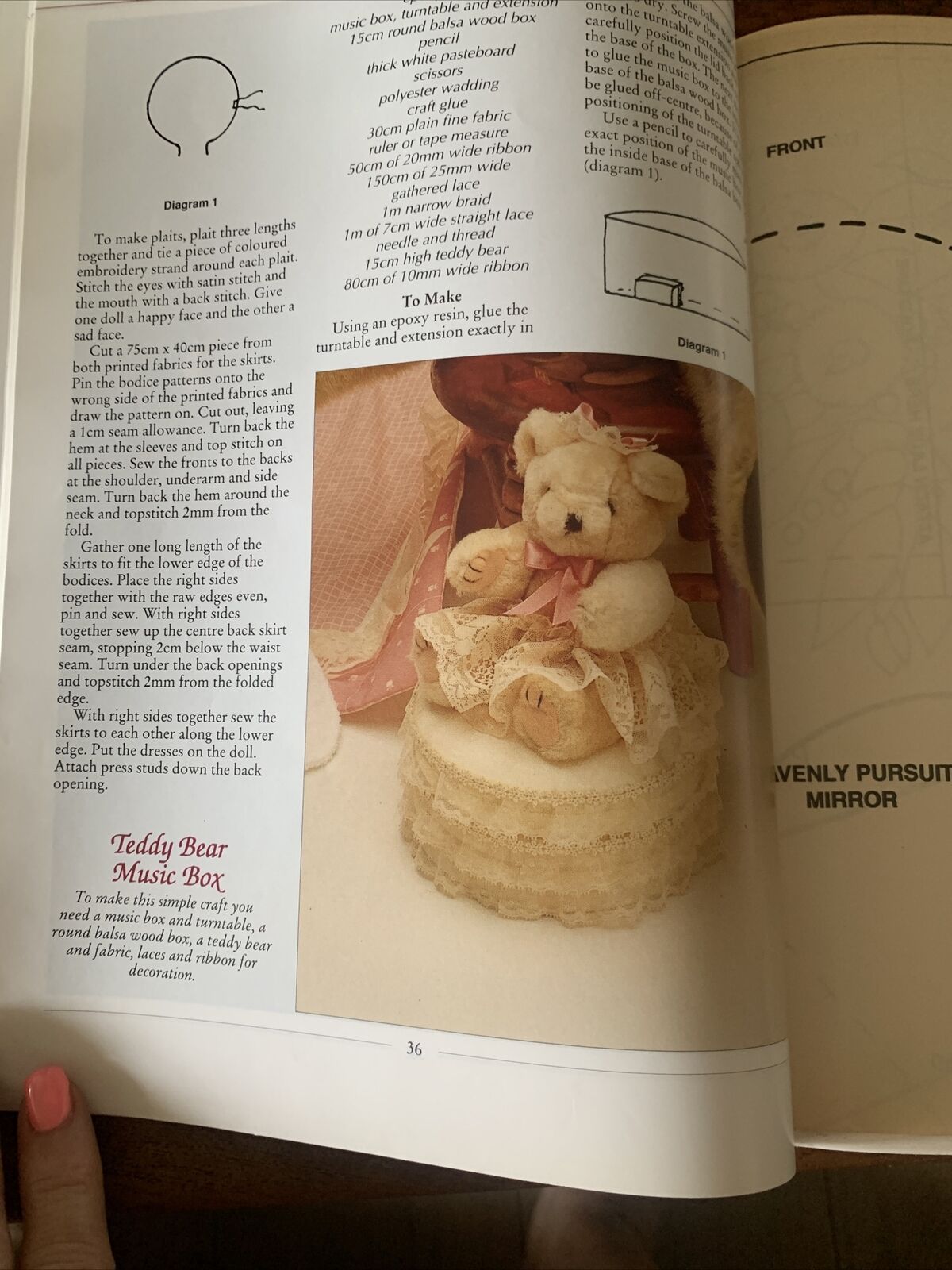Molly Dye's Treasury of Craft Book Needlework Patterns Hints Sewing PB 1993