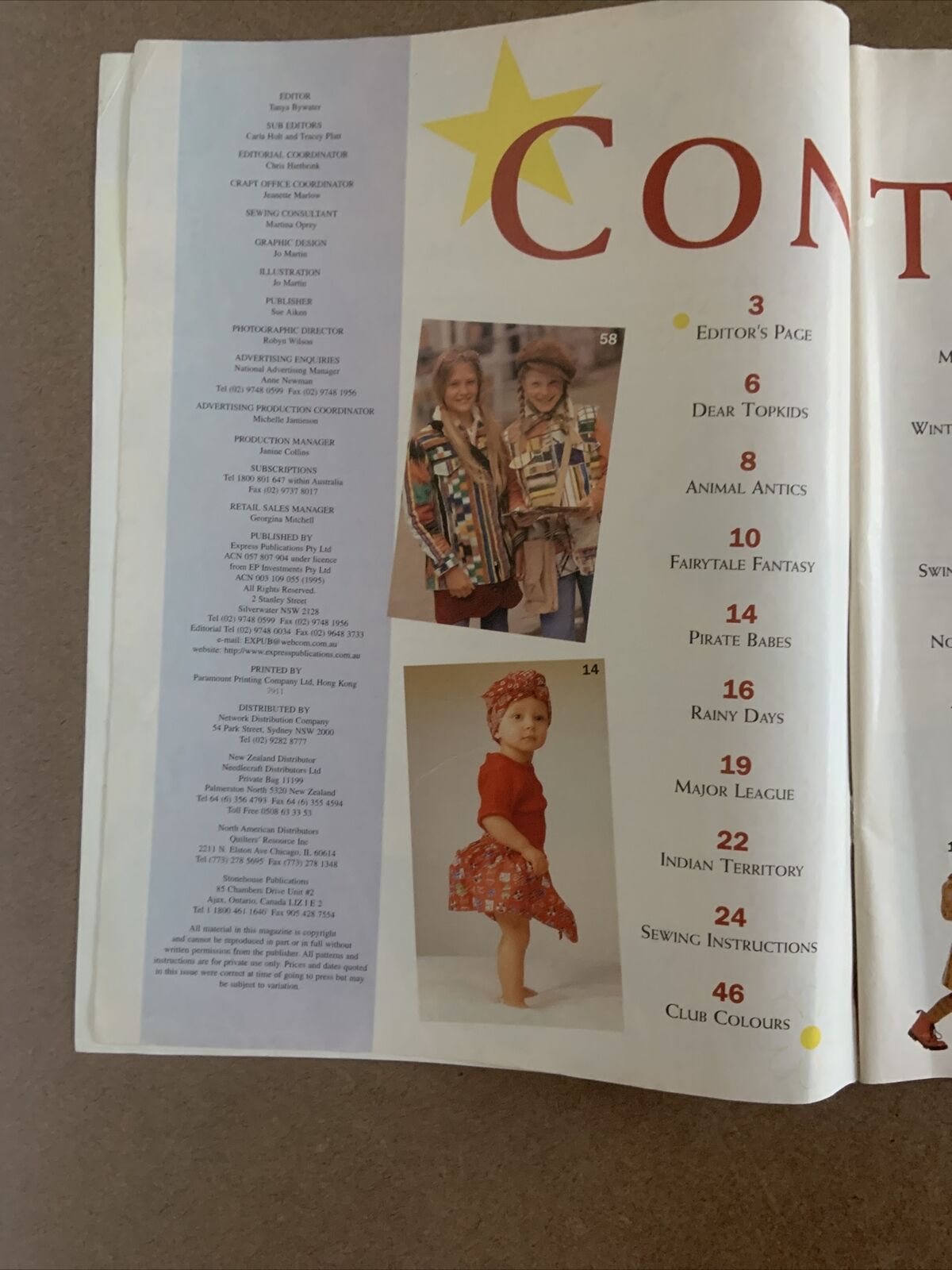 Pattern Book Topkids 40 Year Book 1997 No 43 Complete Kids Fashion Country Craft