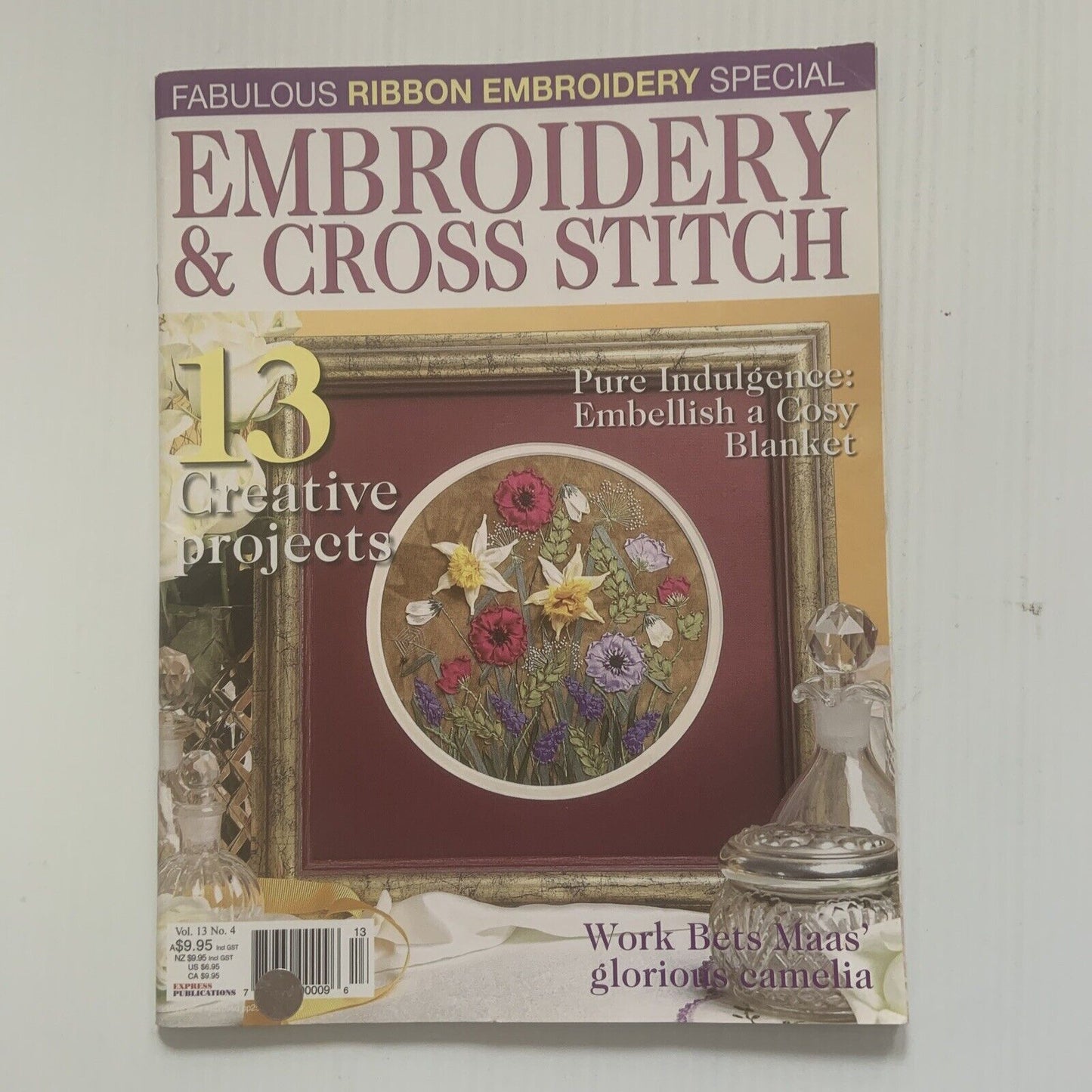 Magazine Embroidery & Cross Stitch Vol 13 No 4 Pattern Sheet 2006 13 Project NEW